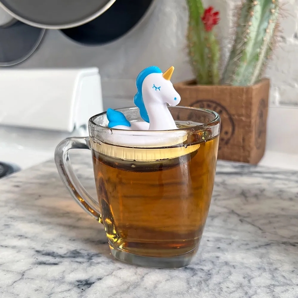 Unicorn Tea Infuser 🦄 NWT - Floatie Gift novelty Party reusable White Elephant